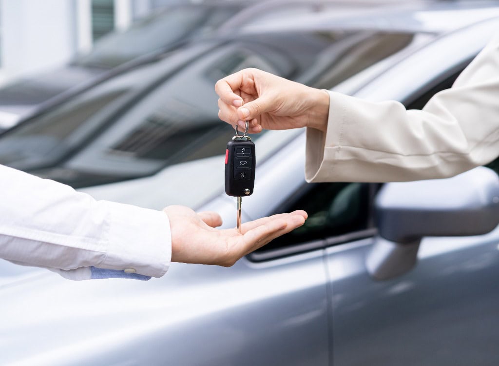 Geschäftliche Autovermietung, Verkauf oder Kaufservice, Autohaus Hand of Age